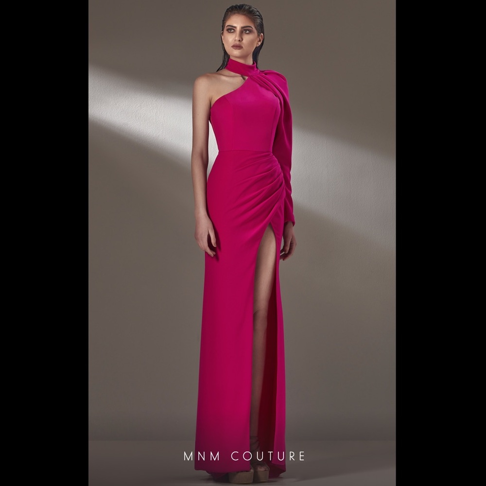 MNM Couture K3892 One Shoulder Evening Dress
